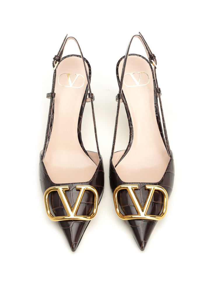 Valentino Garavani Vlogo Slingback Decollete - Marrone | dddeb4e4625dbf9759c0b3a2948aee11e983f928