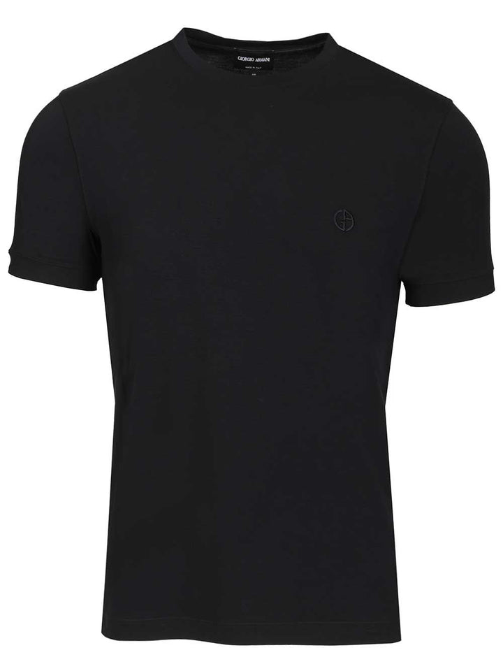 Giorgio Armani Stretch T-Shirt - Blu | f7b1fc0e5f40ab08d5c661fd17ec34ad58079326