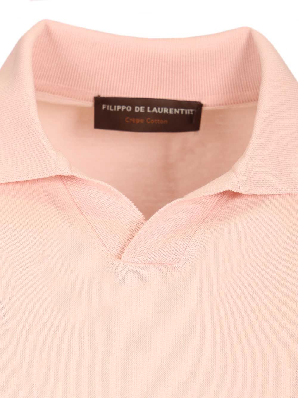 Filippo De Laurentiis Cotton Crepe Polo shirt - Rose | 46b042f9e9b889bbbb3d4bdb510eb4d0a2e3d950