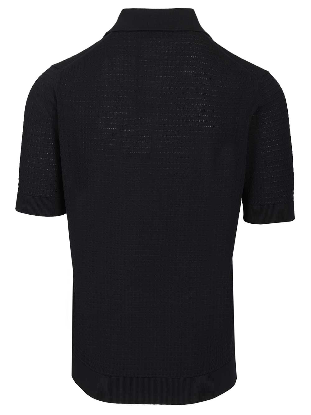 Filippo De Laurentiis Cable Knit Polo shirt - Blu | acf6d21c13bf0403c4e7012da447c5d43519e431