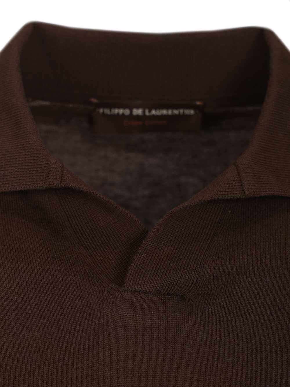 Filippo De Laurentiis Cotton Crepe Polo shirt - Marrone | d6f492a1635020c9db7e9bff39d860aaea213cc8