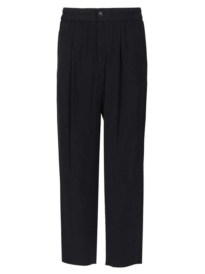 Giorgio Armani With Elastic Waist Trousers - Blu | d8d45415d3dfd1d932305fdb195500c6ed91a16e