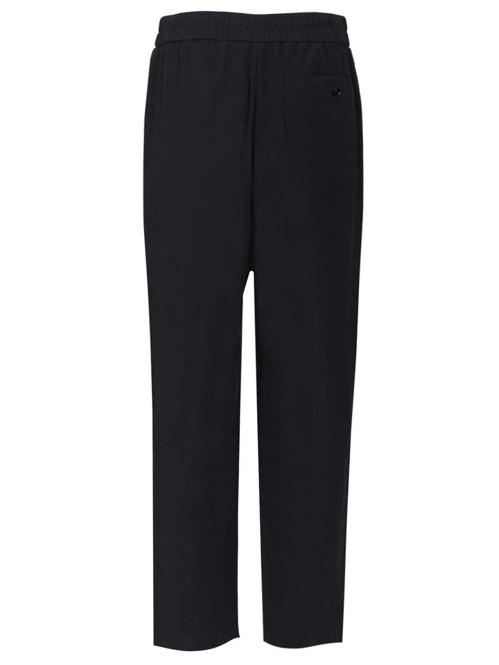 Giorgio Armani With Elastic Waist Trousers - Blu | 4b43f5b4a058a371e2c3f44a22f3f3c3edea1b6e