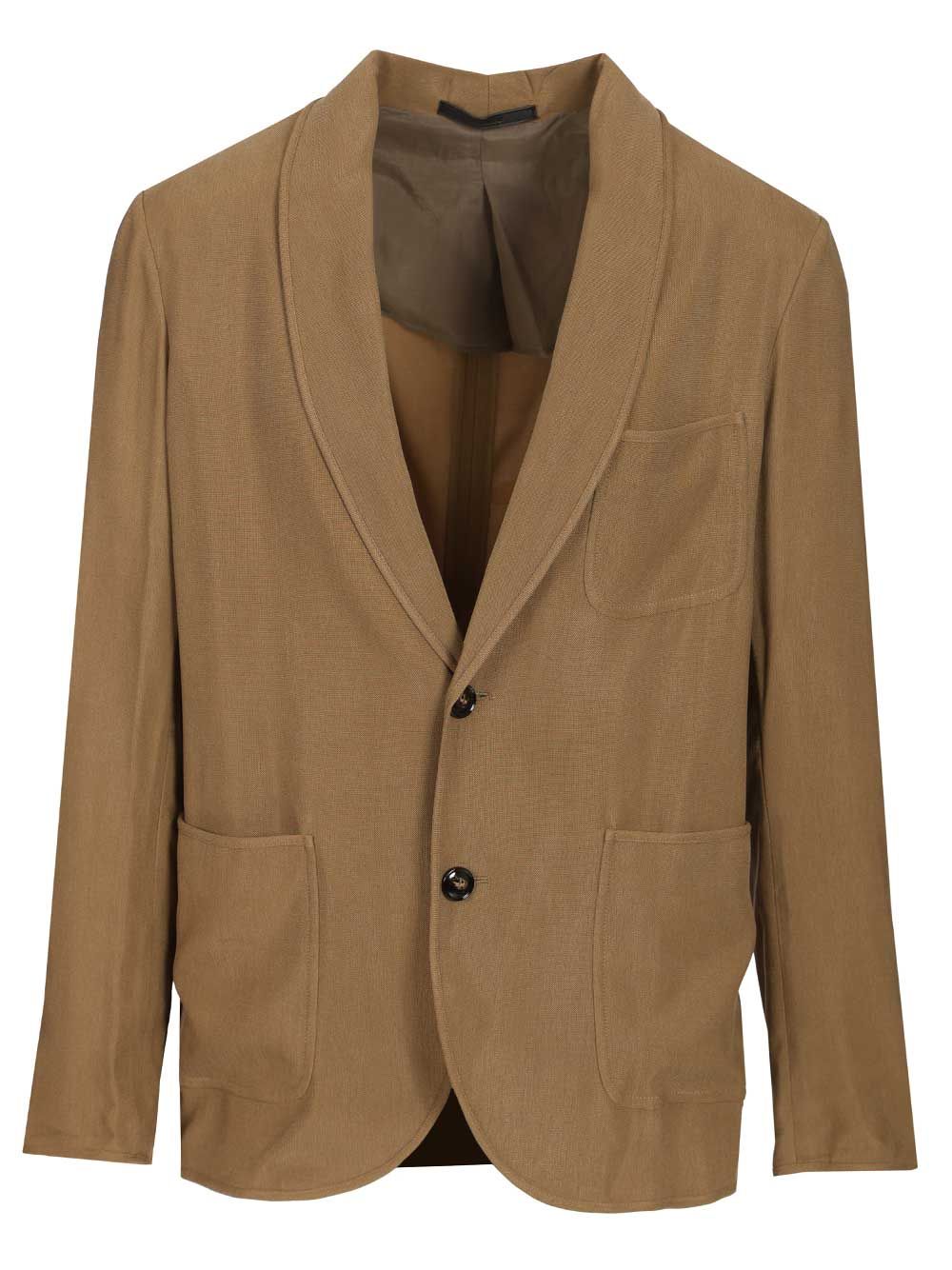 Giorgio Armani Deconstructed Blazer Giacche - Beige | 8359a8822f8364d2a999f90a847a6a6a0bc57b3c