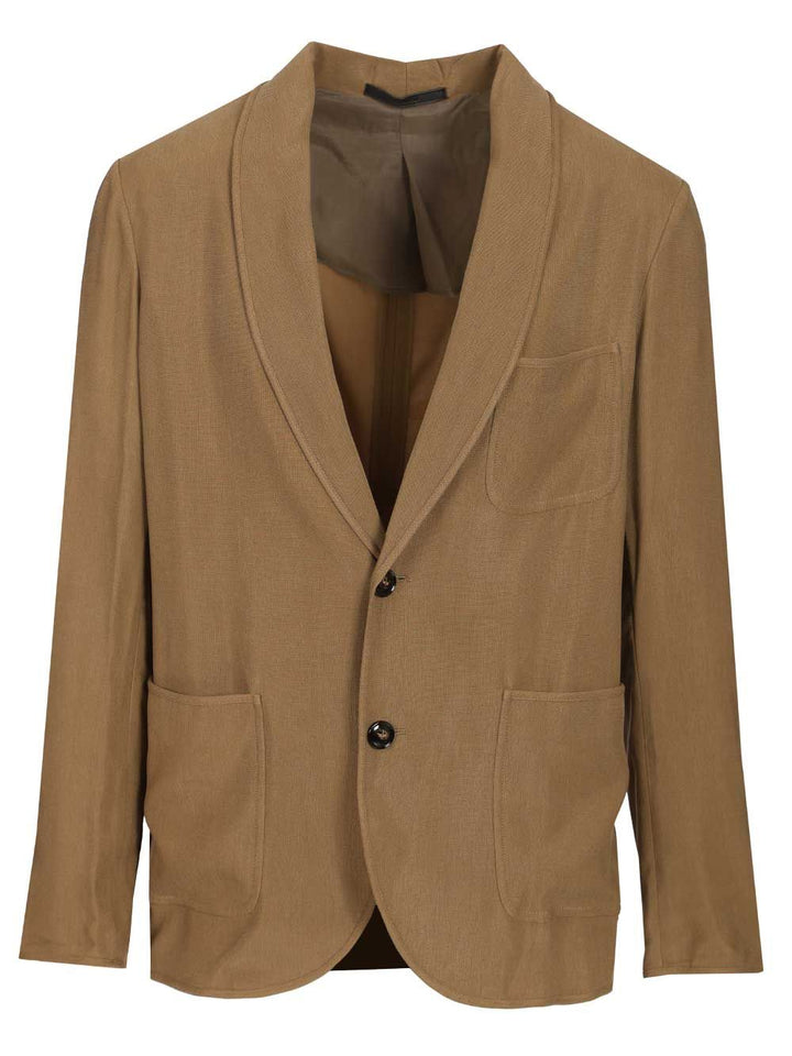 Giorgio Armani Deconstructed Blazer Giacche - Beige | 8359a8822f8364d2a999f90a847a6a6a0bc57b3c