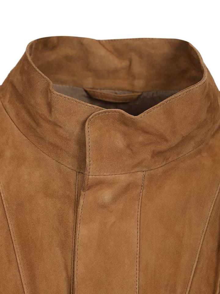 Giorgio Armani Suede Jacket Giacche - Beige | eaad71d82a2daee59f659a522c1673388cf9b5f8