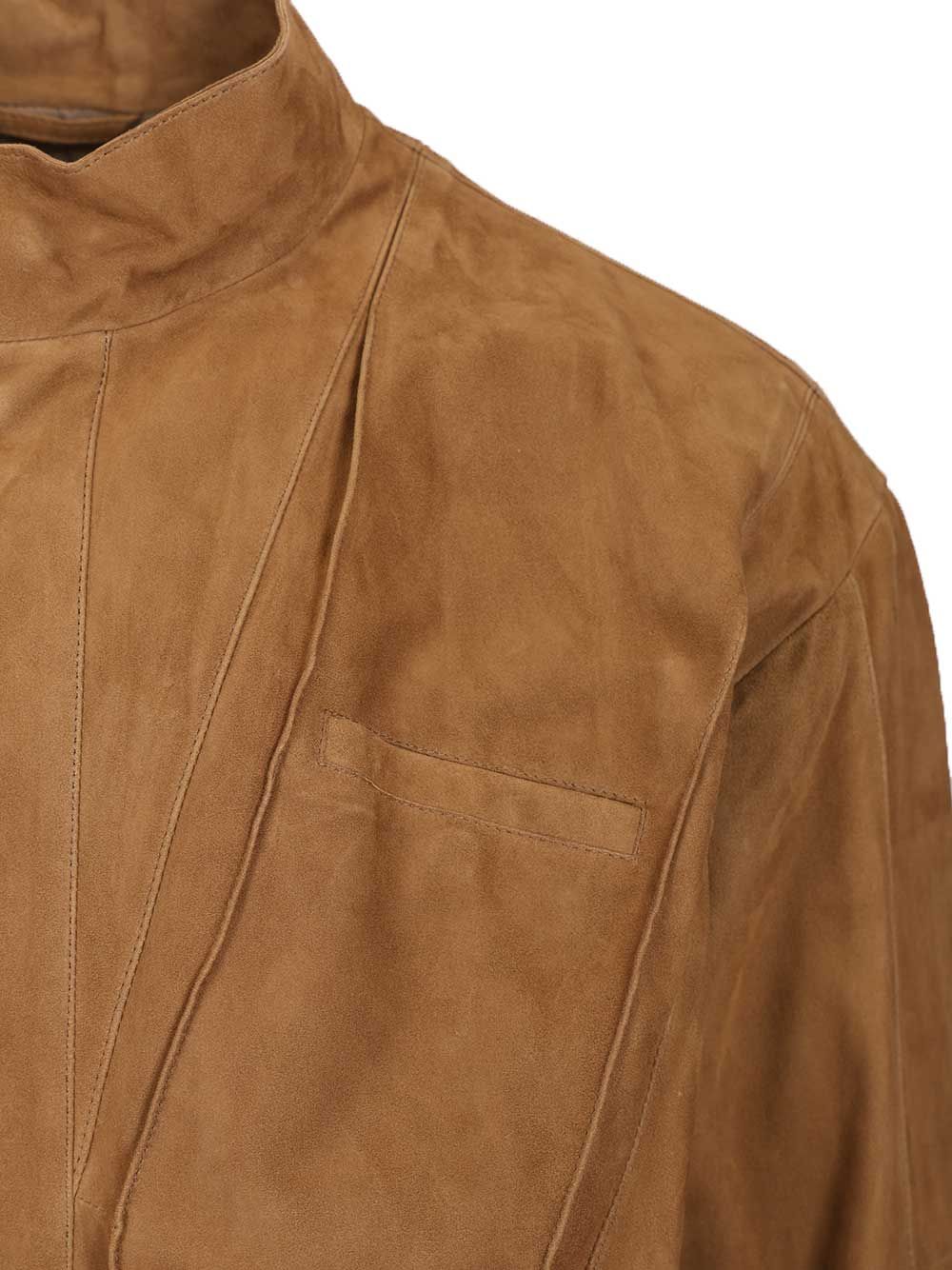 Giorgio Armani Suede Jacket Giacche - Beige | 010682a6ae96351c2037aca68461ac07503af5be