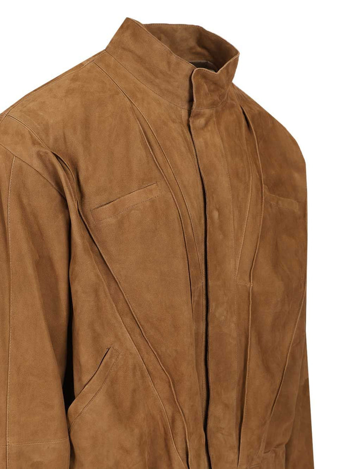 Giorgio Armani Suede Jacket Giacche - Beige | edb458cdac3d57801a00392e0a966a8d50997717