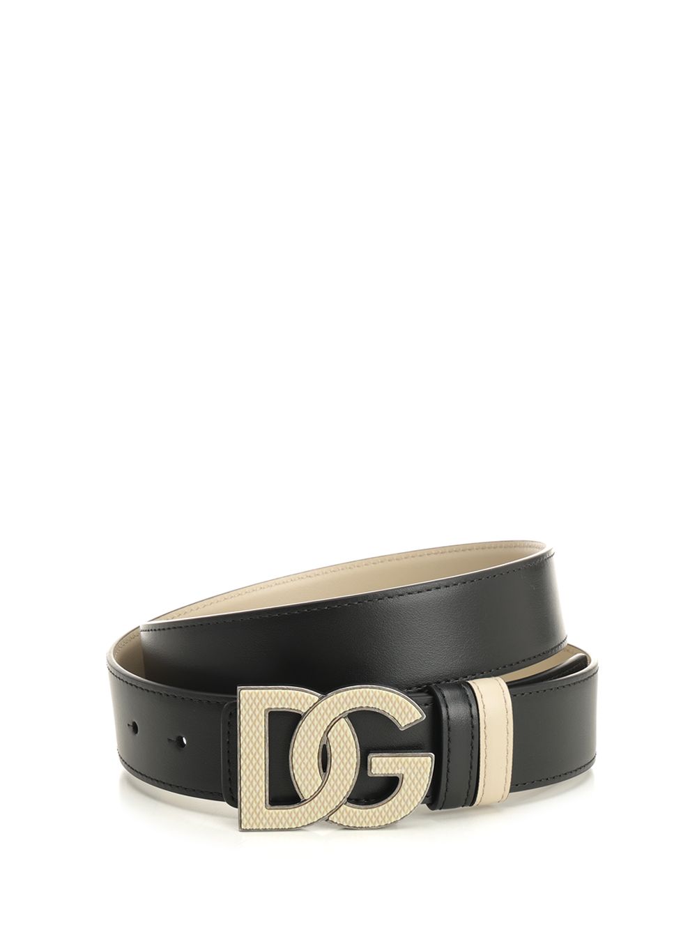Dolce & Gabbana Belt With Dg Logo Buckle Cinture - Nero | b944a97b8216bd370e8b030da5a73fad4db4618d