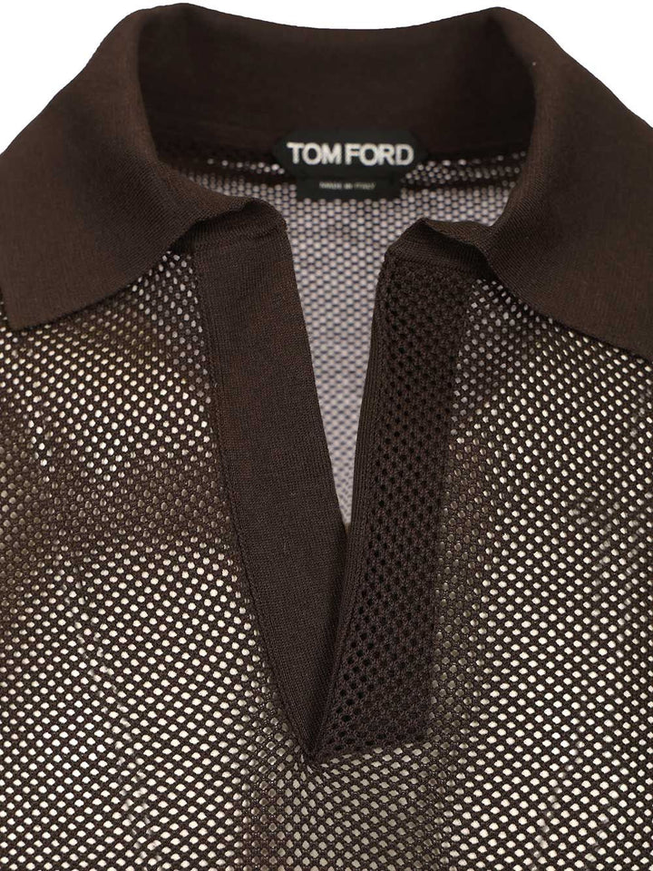 Tom Ford Knitted Polo shirt - Marrone | 1cc1abfa67337312b487504927504373e48faa4a