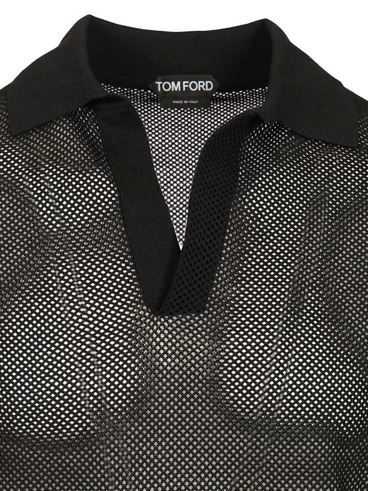Tom Ford Knitted Polo shirt - Nero | c8767b254ca88d7f95bf72463f01cf2e383c74bb