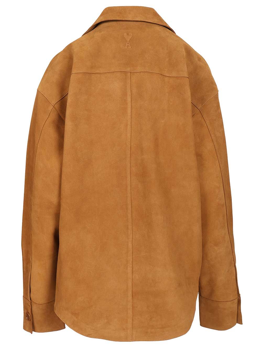 Ami Suede Overshirt Giacche - Beige | 0140aec853a2c7dafa10965bc0e323f4d420812c