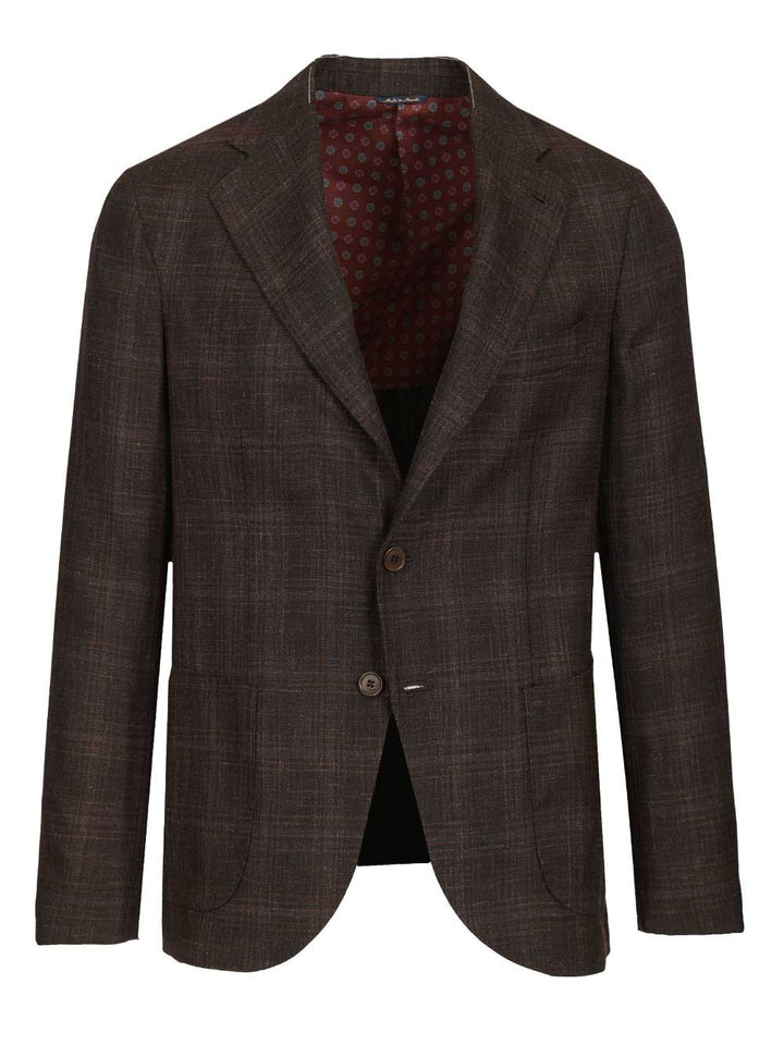 Al Duca D'Aosta Single-Breasted Check Blazer Giacche - Marrone | d1933b0b284c6a2764fd876b5afb0db5a8aefa48
