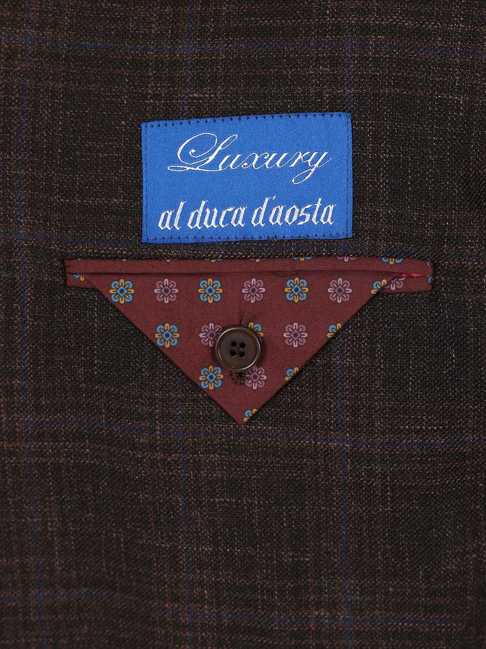 Al Duca D'Aosta Single-Breasted Check Blazer Giacche - Marrone | f837c4673b5b56280344227cdb9926d3043bcd49