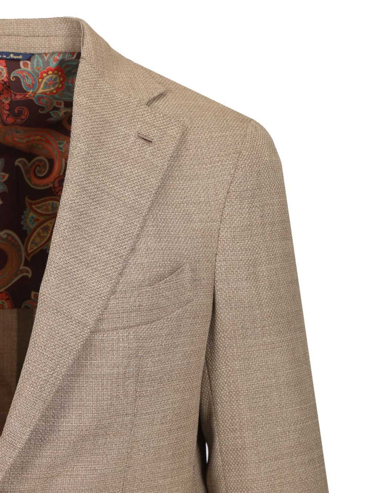 Al Duca D'Aosta Single-Breasted Blazer Giacche - Beige | 31338c924bd74f8b9f1ceb583edcceec3de85d02