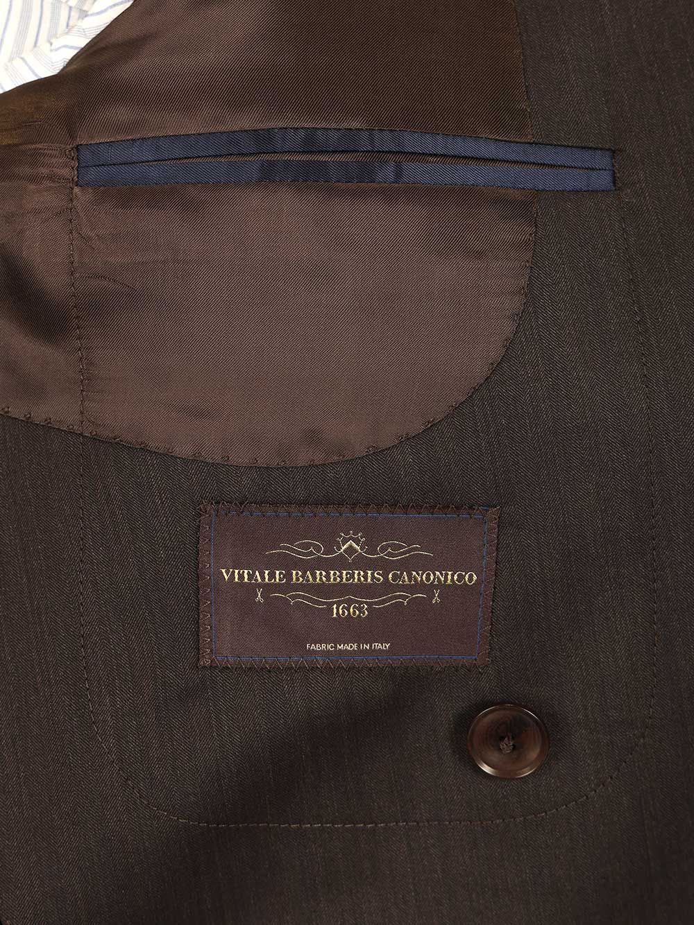 Al Duca D'Aosta Double-Breasted Herringbone Suit Abiti - Marrone | c83201e30f9af2562111f45748eaf396327b5428