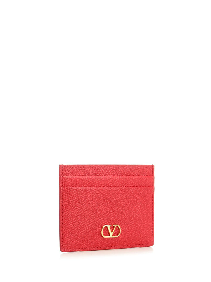 Valentino Garavani Vlogo Signature Card Holder Small leather goods - Rosso | d66abfdc3e4c6aac24cc8ac55be3c2401145a243