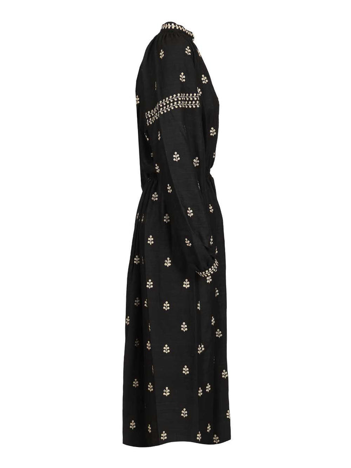 Isabel Marant Tussar Silk Dress Abiti - Nero | e3b7e1114d09e9b1c329a378cfc4e2d365bf94df
