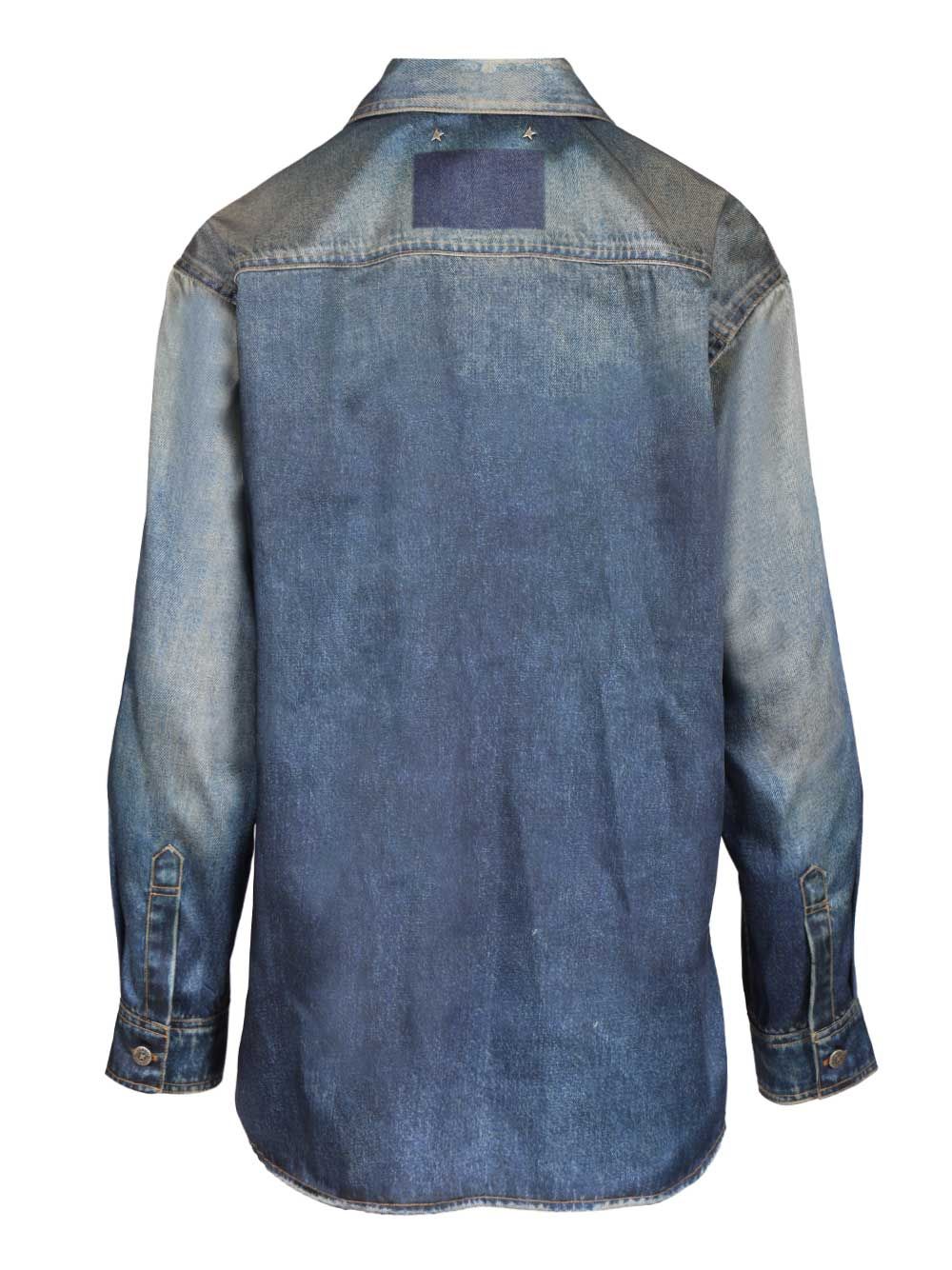 Golden Goose Deluxe Brand Patty Denim Shirt Casual - Blu | 1f03c1eeaadc0d874abcca9edd28e9f3be50a545