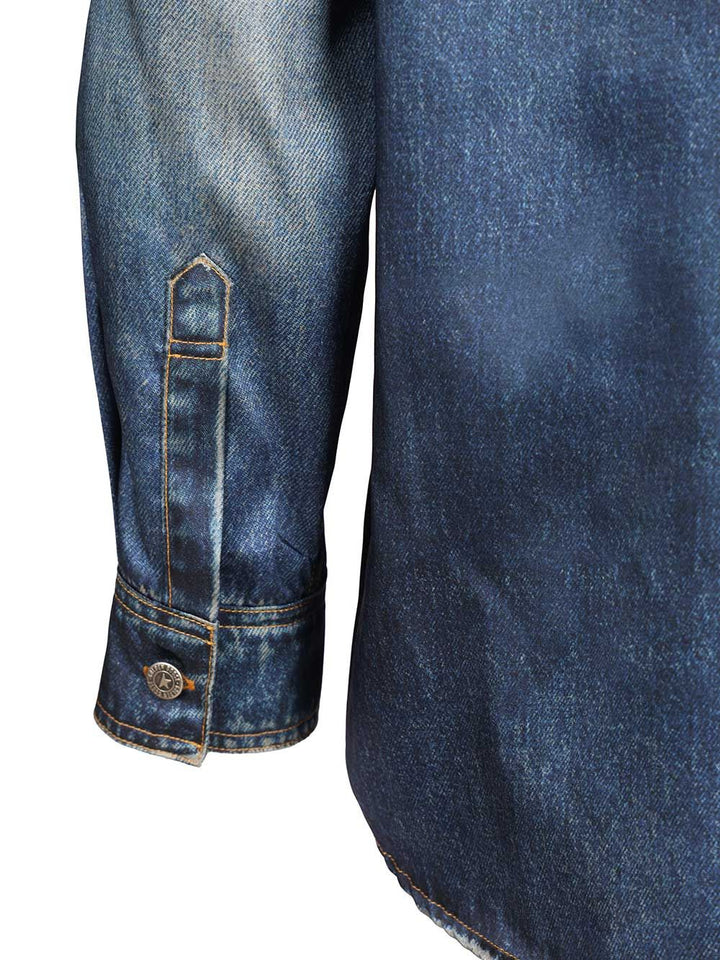 Golden Goose Deluxe Brand Patty Denim Shirt Casual - Blu | e0f181a6e8db91af15c73e7ebe459845ec0832b8