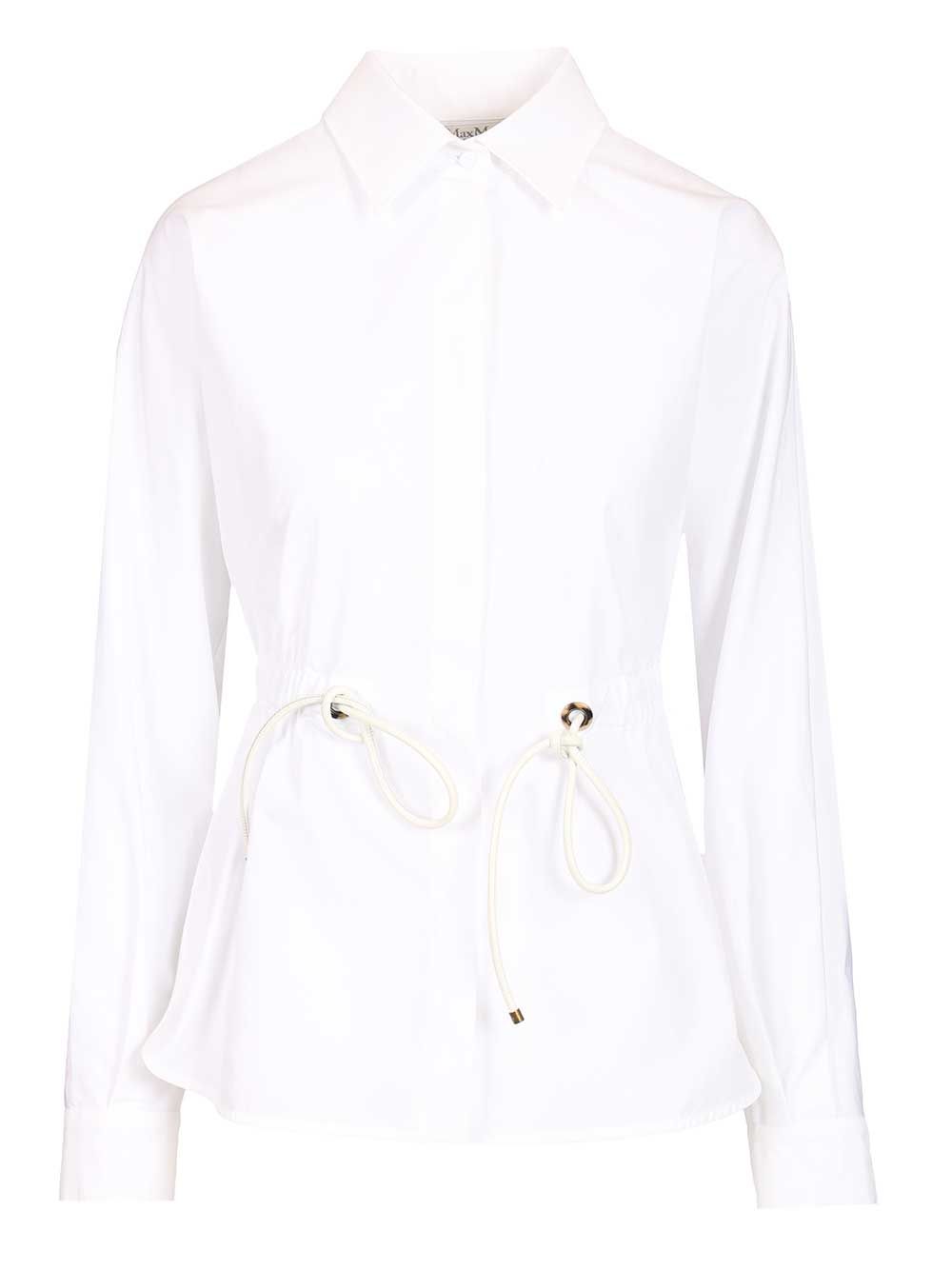 Max Mara Cotton Poplin Shirt Shirts - Bianco | 6dc179e6ed8b6bfa223f39c6d92112fc307f92d5