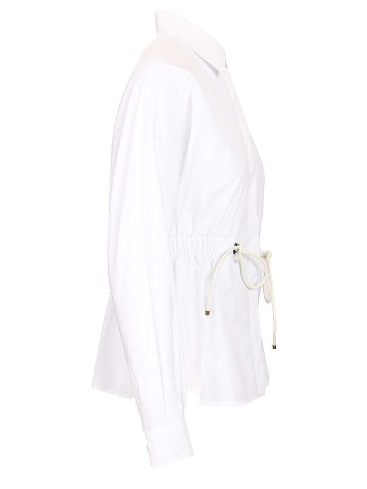 Max Mara Cotton Poplin Shirt Shirts - Bianco | 63441ee8b2d3e5e80534a63a63ede2bdcd2b680a