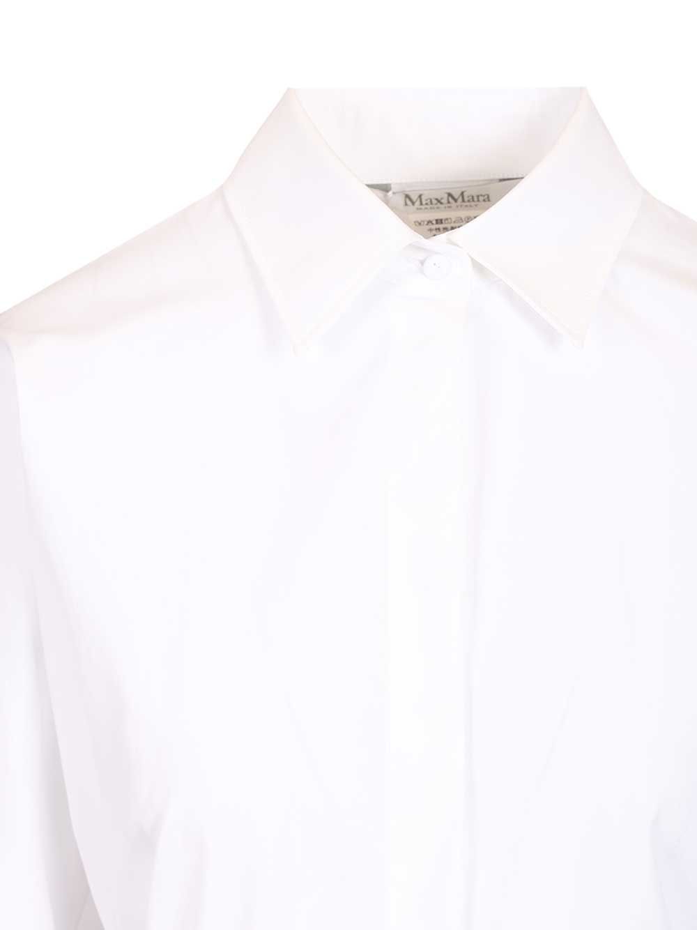 Max Mara Cotton Poplin Shirt Shirts - Bianco | b388b64be10e1df93afa20f735fe69bb1c4151b2
