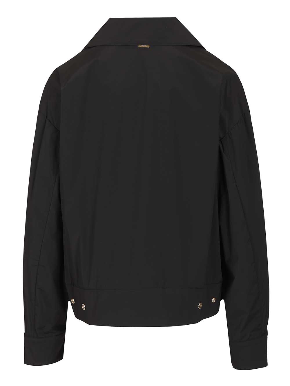 Herno Short Jacket In Stretch Nylon Giacche - Nero | 27c5a73fac8e83ebb6eda08b62ae30d726030f6d