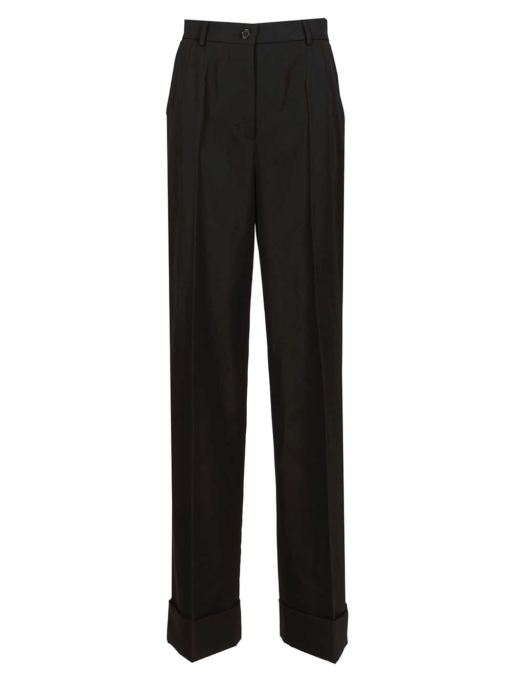 Dolce & Gabbana Wool Gabardine Trousers - Nero | b9fe1a19727b532c6570b3283f5b963543094c82