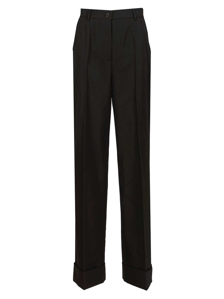 Dolce & Gabbana Wool Gabardine Trousers - Nero | b9fe1a19727b532c6570b3283f5b963543094c82