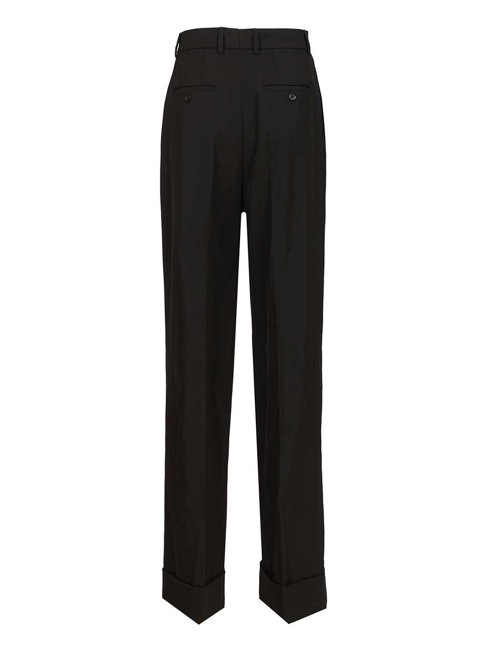 Dolce & Gabbana Wool Gabardine Trousers - Nero | eb7b3435177688f9e628d7fc3132cd9d961ad7a5
