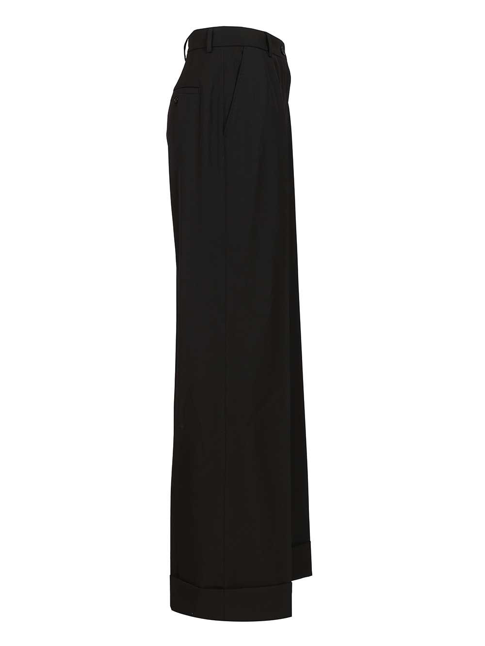 Dolce & Gabbana Wool Gabardine Trousers - Nero | 8d8931cd4c90764a408275c442af20d6cc43d9de