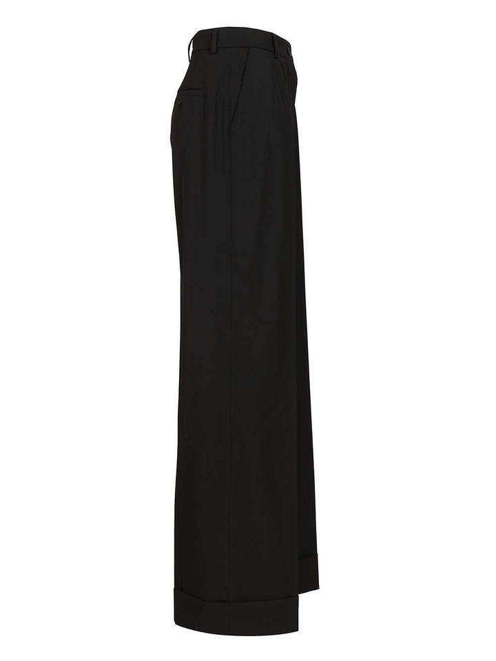 Dolce & Gabbana Wool Gabardine Trousers - Nero | 8d8931cd4c90764a408275c442af20d6cc43d9de