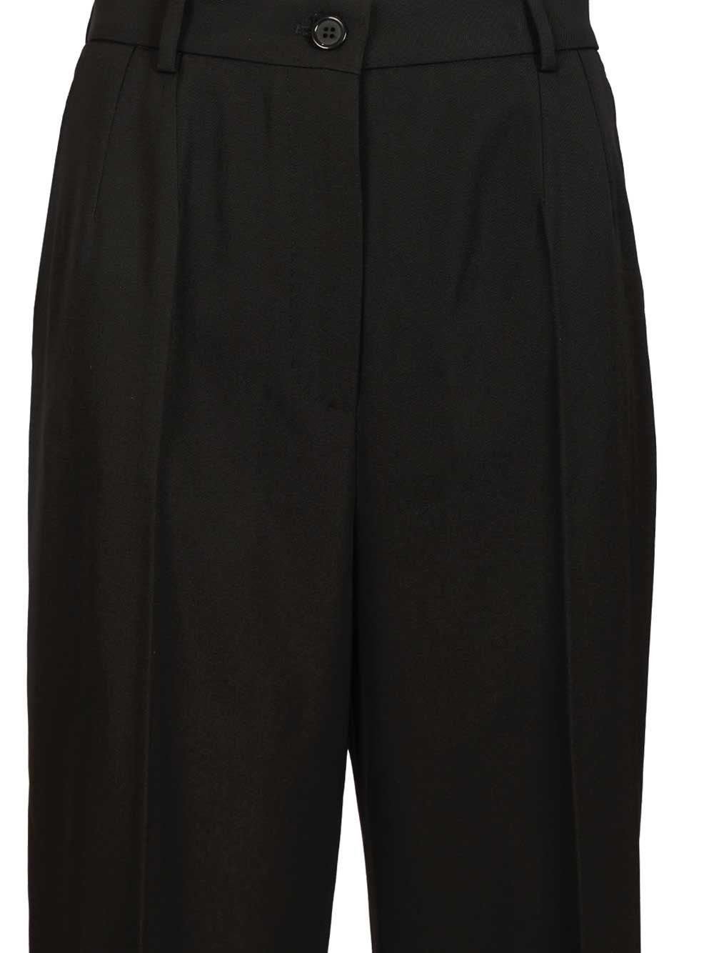 Dolce & Gabbana Wool Gabardine Trousers - Nero | bc9b13f4cfb7f1b50215ba925b98c43fa34fca1d