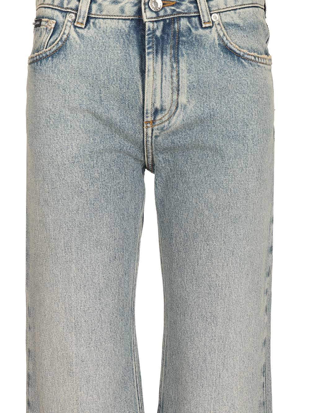 Dolce & Gabbana Straight Leg Jean Jeans - Blu | 492e4f576fc9b77e8d78c45863be86cd5ec87068