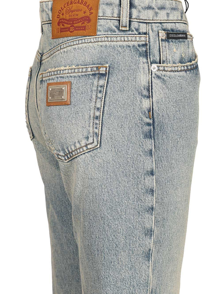 Dolce & Gabbana Straight Leg Jean Jeans - Blu | effe5a0450200585a5f1f5fa5e88e3f140c5d92c