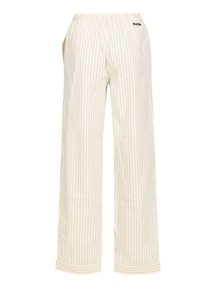Miu Miu Pyjama Trousers - Beige | f909ca80c359964b0ad5392b8a4bb1b719d1eef9