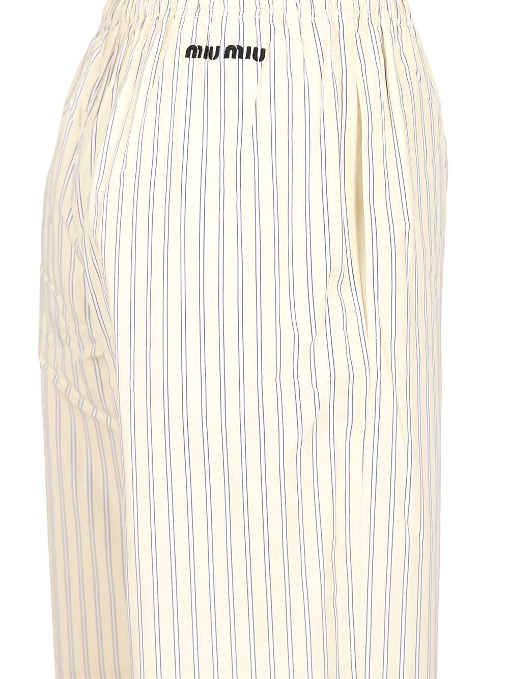 Miu Miu Pyjama Trousers - Beige | f9dcb9813885adeae0a1d9d54ba00af058cd15ac