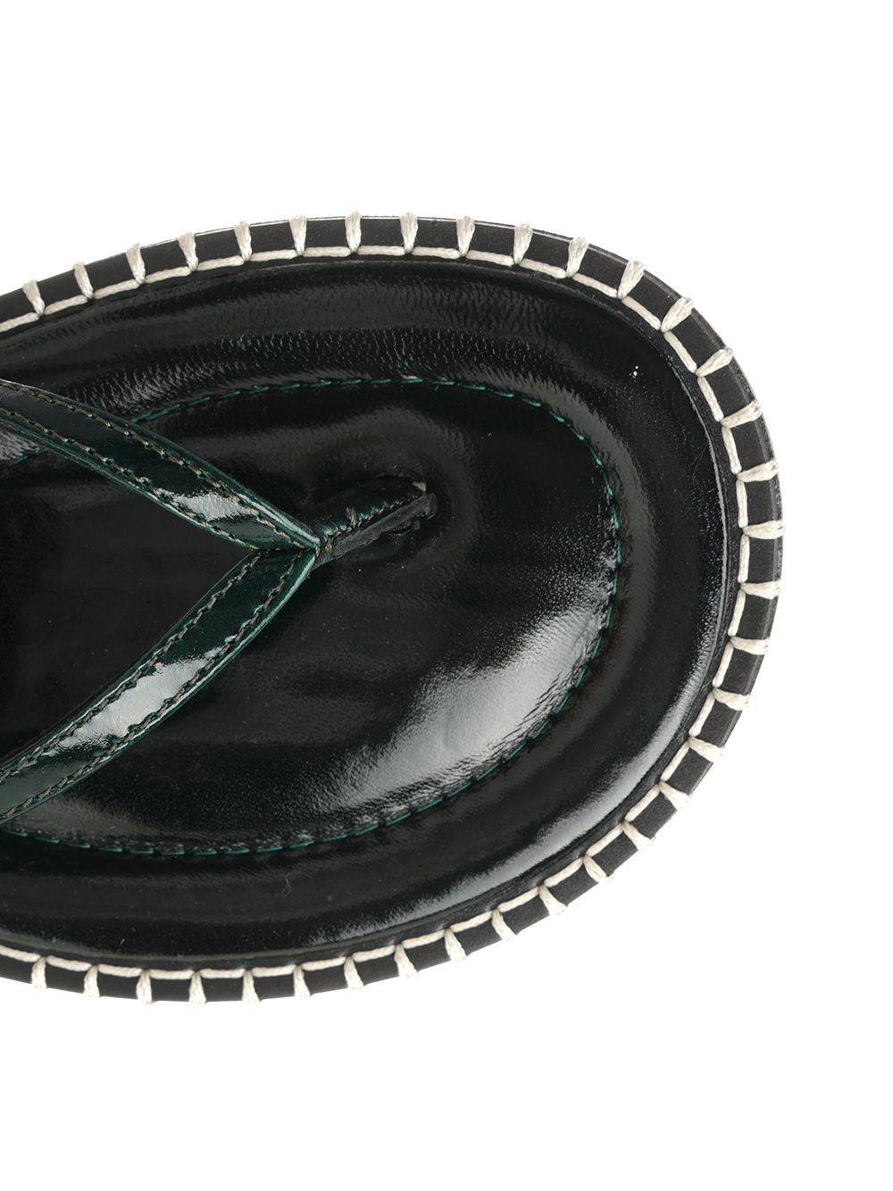 Dries Van Noten Leather Flip-Flops With Sequins Scarpe basse - Nero | 96f53dd3369554b067611527d5b8ea181d5a412b
