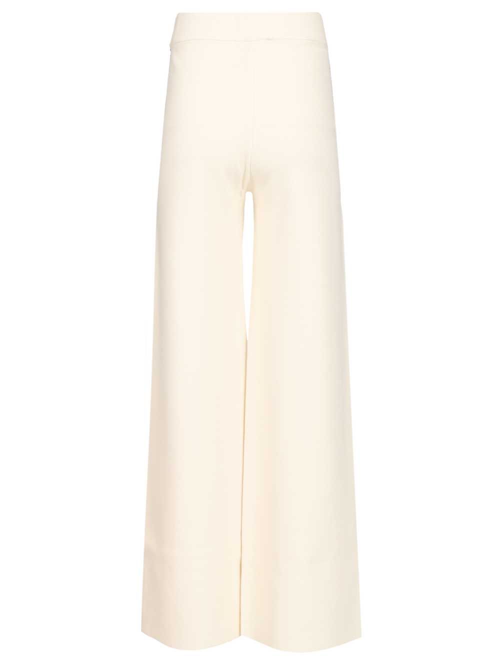 Max Mara Studio Palazzo Trousers - Bianco | 8d30e7e852731e1c23775e0ef354c83d1ad9df94