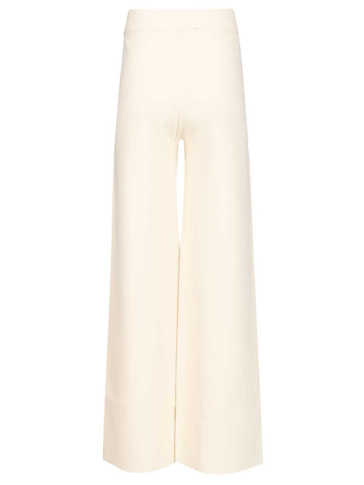 Max Mara Studio Palazzo Trousers - Bianco | 8d30e7e852731e1c23775e0ef354c83d1ad9df94