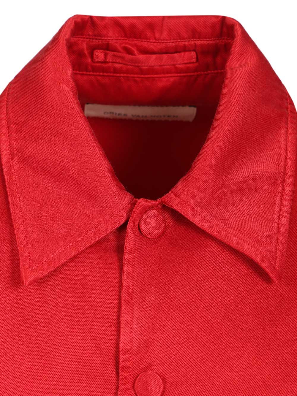 Dries Van Noten Satin Blouson Jacket Giacche - Rosso | a4aa2aec18fdb0aba557cd21316a6f2eb848dd06