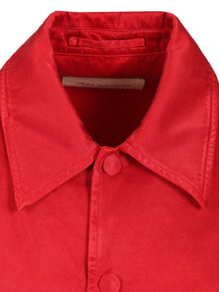 Dries Van Noten Satin Blouson Jacket Giacche - Rosso | a4aa2aec18fdb0aba557cd21316a6f2eb848dd06