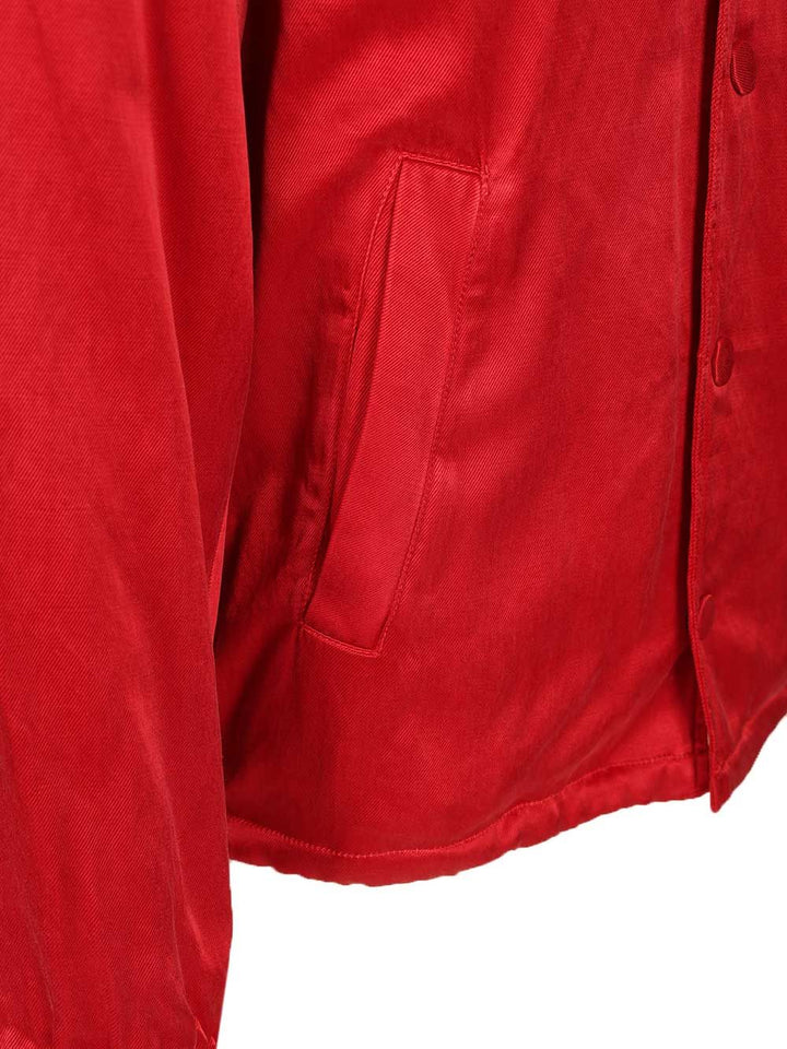 Dries Van Noten Satin Blouson Jacket Giacche - Rosso | 1e2e223ebb1a73783450d771cb747c250acb5a59