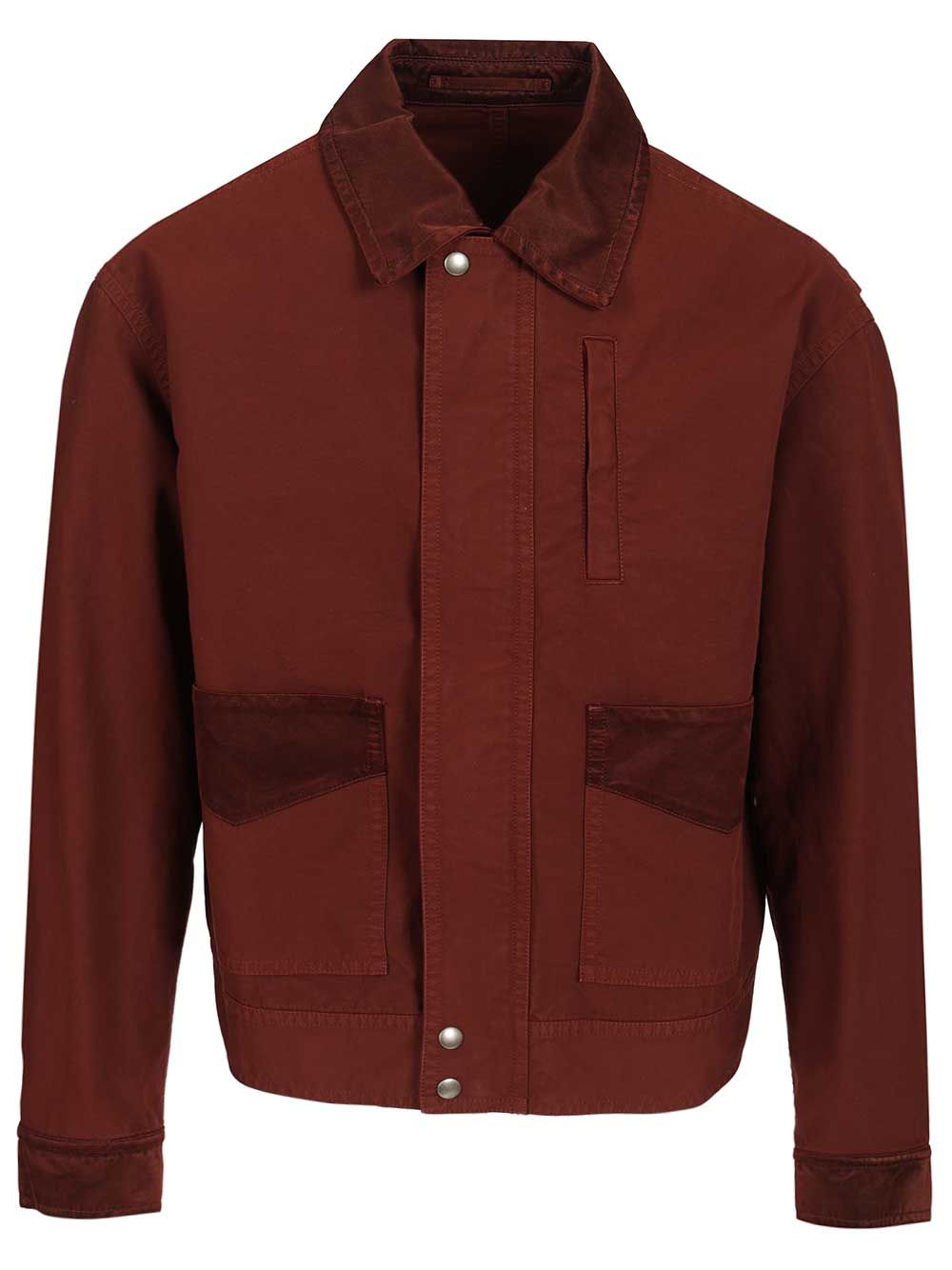 Dries Van Noten Cotton Blend Blouson Giacche - Bordeaux | 75d0dc83f0786f43dcc66699878915b4f548a636