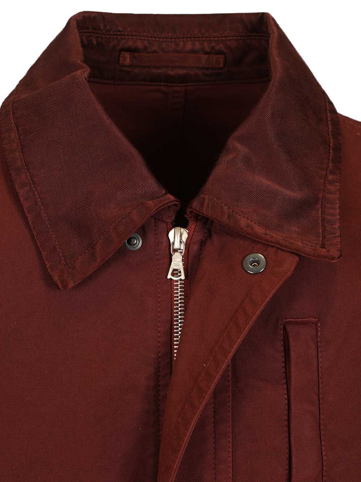 Dries Van Noten Cotton Blend Blouson Giacche - Bordeaux | cf6d6ec09538e3d0af65160d8351d07da21b5c1d