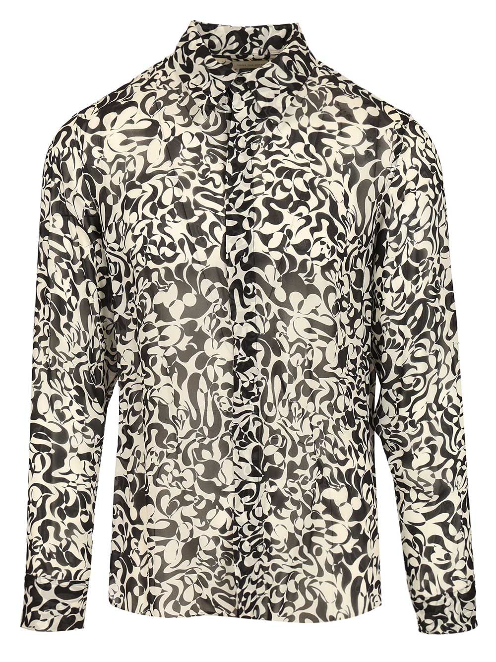 Dries Van Noten Carvies Viscose Shirt Shirts - Nero | 70a668fa5a2db21e9952a80794bf6a47d21cebde