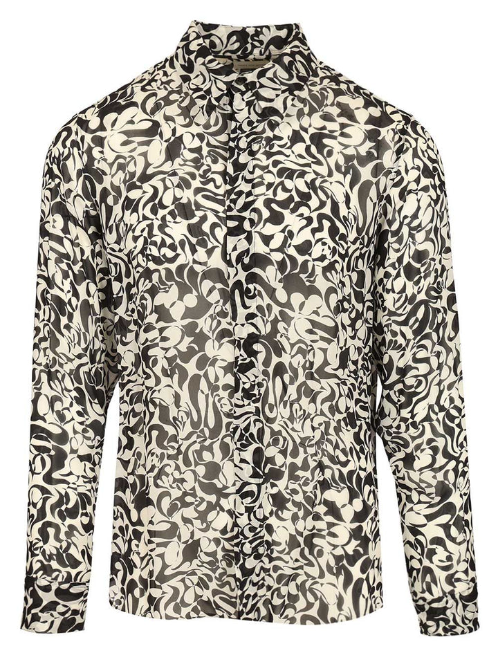 Dries Van Noten Carvies Viscose Shirt Shirts - Nero | 70a668fa5a2db21e9952a80794bf6a47d21cebde