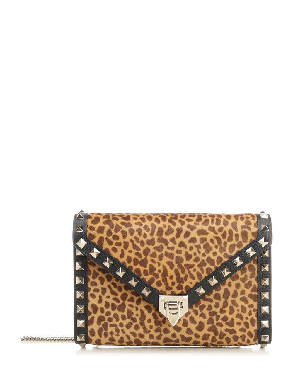 Valentino Garavani Rockstud Mini Pony Skin Shoulder Bag Small leather goods - Marrone | a4f88f07dbfcb915b492bffcfacbe82c642b6c35
