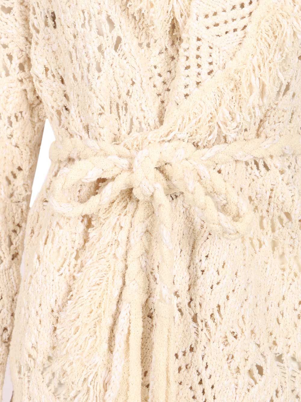 Alanui Lagoon Romance Cotton Blend Cardigan Knitwear - Bianco | 0b93b1cb769889654dc6a44d3d4bd6f51ab78f00